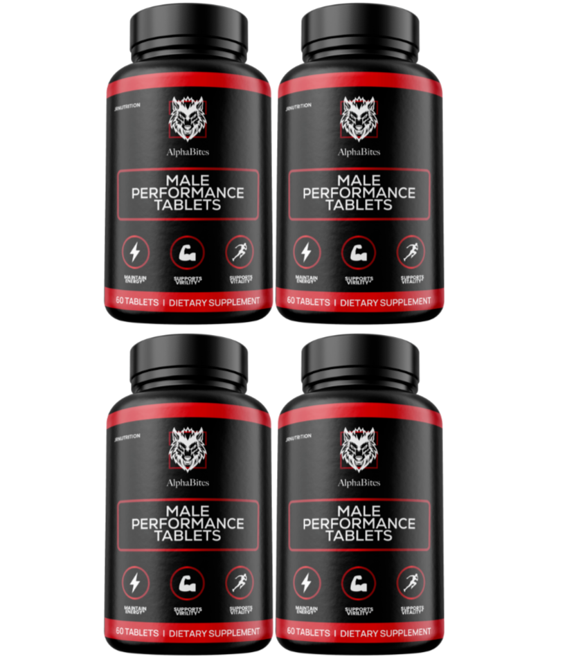 (4 Pack) Alpha Bites - Male Enhancement 60 Capsules